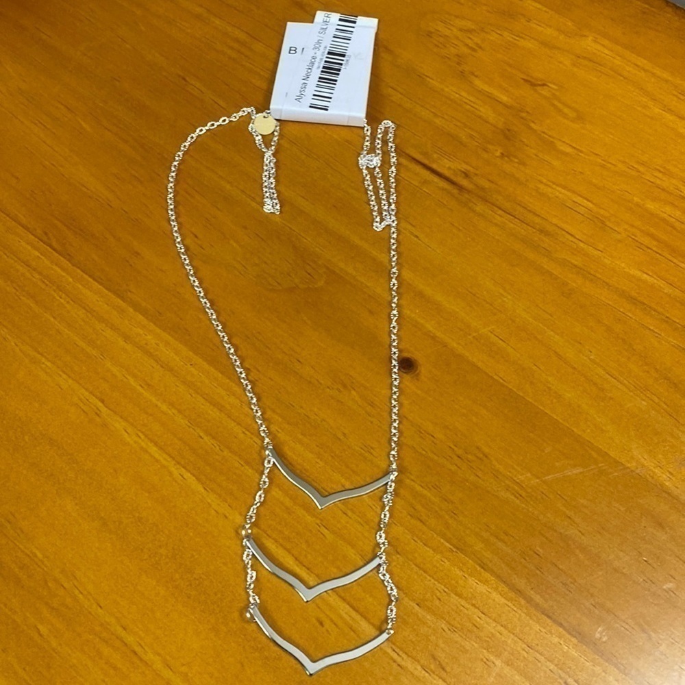 Beljoy Alyssa Silver Necklace 30” NWT